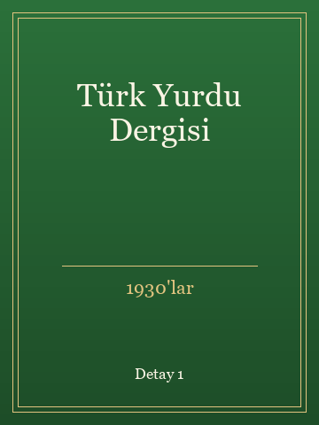 Türk Yurdu Dergisi (Temiz Nüsha) kitap kapağı 2